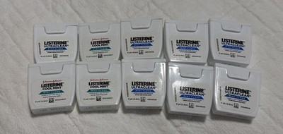 Listerine Waxed Dental Floss 10 pack 5 Yds Each Total 50 Yds Sample size