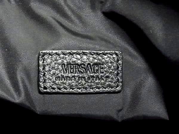 VERSACE Tote Bag Body Bag Shoulder Bag Crossbody Medusa Leather 2Way Black thumbnail 9