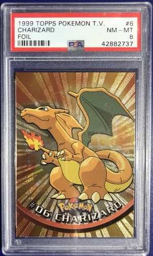 2000 Charizard PSA 8 Topps Pokemon TV FOIL Version #6