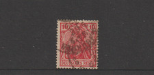 GERMAN ALLEMAGNE Deutsches Reich 1900's Red 10 Phennig Stamp Lozenges Watermark
