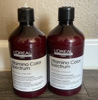 2 BOTTLES Champú VitamiNo Color Spectrum 500ML Serie Expert LoreaL