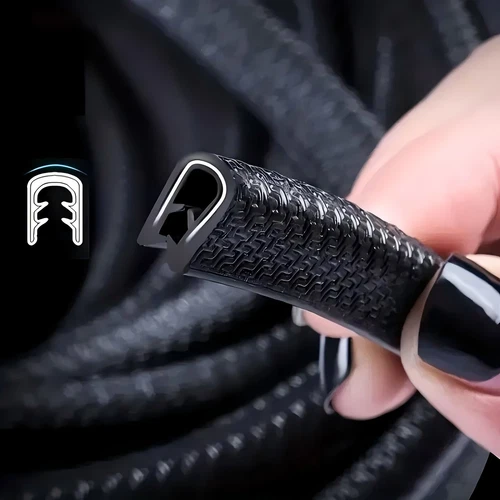 Protector de bloqueo de borde de moldura de puerta de coche moldura goma acero clip protector de sello - Imagen 1 de 32