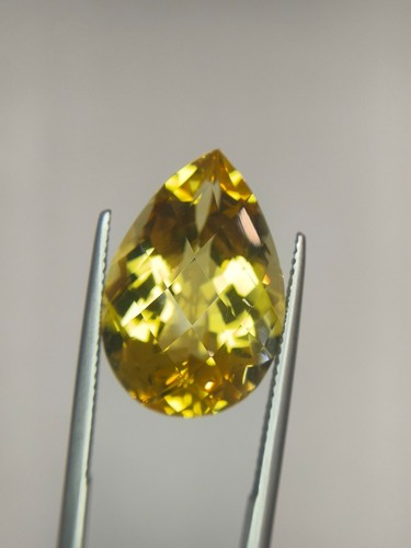 18.19 Cts A VERY BEAUTIFUL AND EXCELLENT PEAR SHAPE OF CITRINE ! - Picture 4 of 6