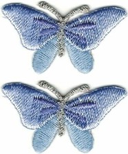 3/4" x 1 3/8" Lavender Purple Butterfly Embroidery Patch