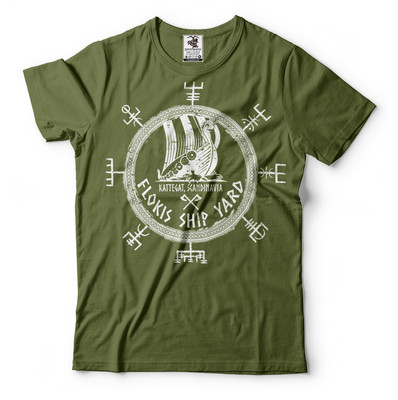 Flokis Shipyard The Vikings T-Shirt Ragnar Lothbrok Vikings Norsemen T-Shirt