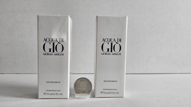 Acqua Di Gio Eau De Parfum by Giorgio Armani Travel Size 0.5Fl.Oz/15ml 2 PIECES
