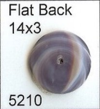 5210 Flat Back 14mm Wampum Bead Quahog Face Drilled