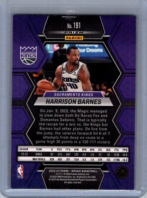 2022-23 Panini Mosaic #191 Harrison Barnes Reactive Blue | eBay