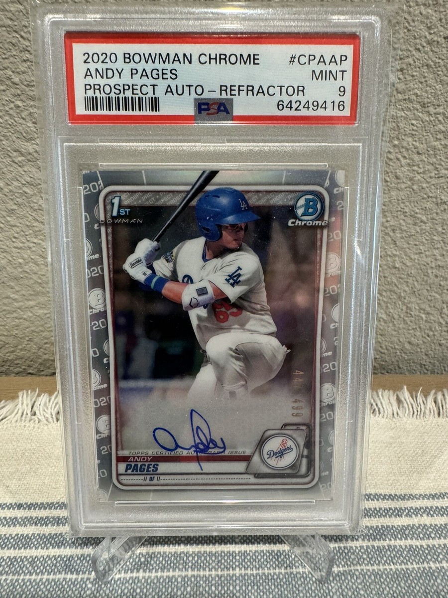 Andy Pages 2020 Bowman Chrome 1st Refractor Auto /499 PSA 9 | eBay