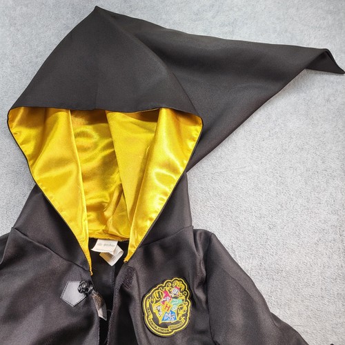 Harry Potter Youth Hufflepuff Hooded Cape Black & Yellow One Size See Pictures - Picture 10 of 16