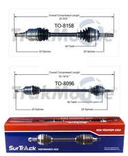 For Toyota Corolla 03-08 Pair of Front CV Axle Shafts SurTrack Set Stand.Transm.