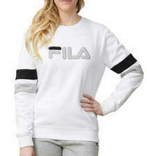 FILA Natalie Crewneck Sweatshirt, White, Size M