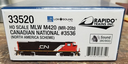 Rapido 33520 HO Canadian National MLW M420 MR-20b 3536 NA DCC ESU Lok Sound | Zustand: New