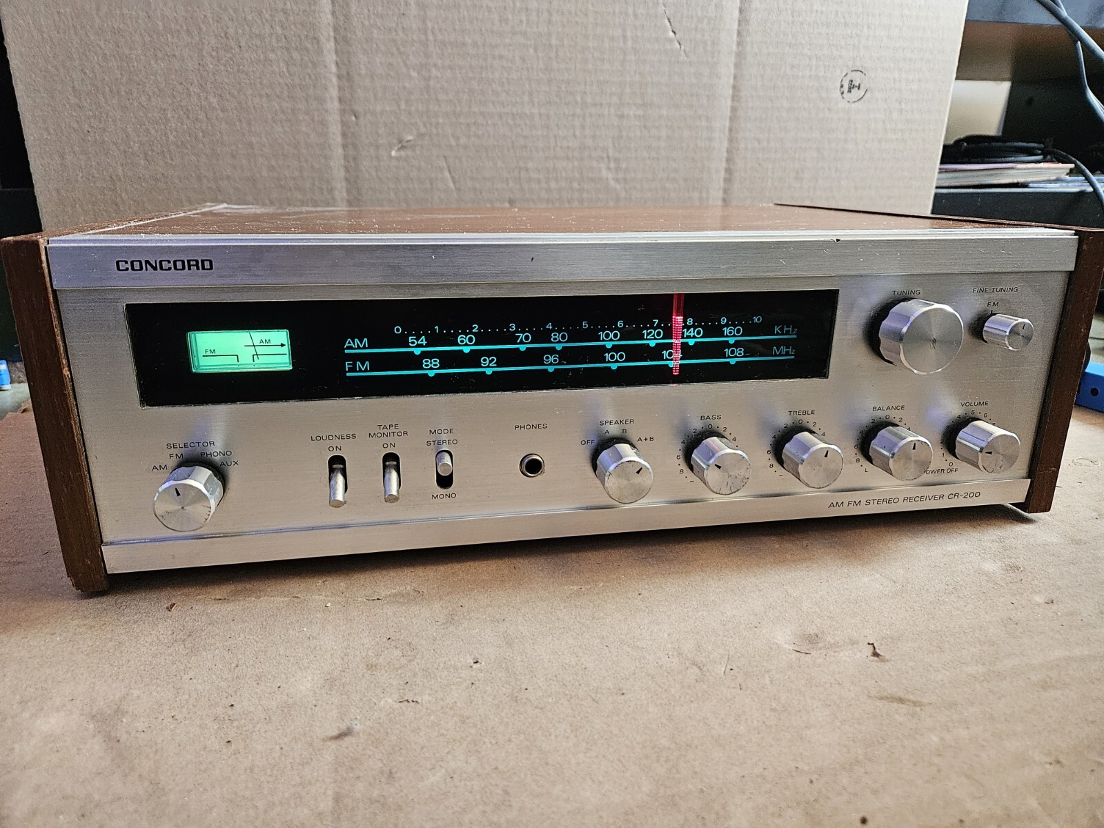 Concord CR200 Vintage Stereo Receiver With Built In Tuner eBay