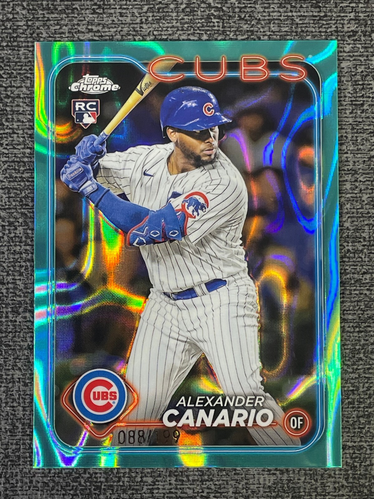 Alexander Canario 2024 Topps Chrome Aqua Lava Refractor #174 /199 Rookie RC