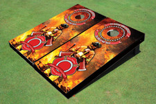 Fire Fighter Maltese Cross Cornhole Board Set