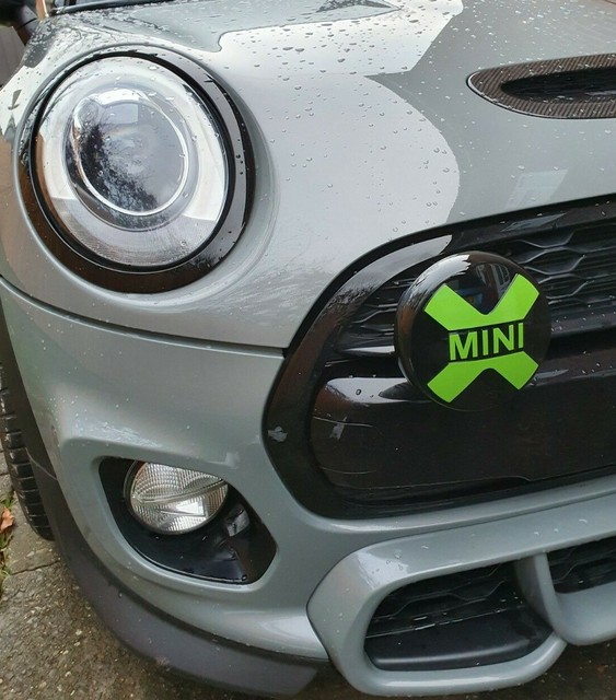 Mini Cooper, Pair of Rally Spot light covers Piano Gloss Black with Bright Green eBay