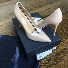 EUC Sergio Rossi 4” Godiva Blush Nude Pointy Toe Pumps 38.5 $615 Box & Dustbag