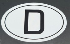 Aufkleber Sticker D-Schild mini weiß 6,2 X 4,1 CM PKW Auto KFZ klein