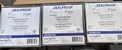 Sealproof 2gdb5100 2 gang  1'' extra deep Wet Location Outlet Box - pack of 3