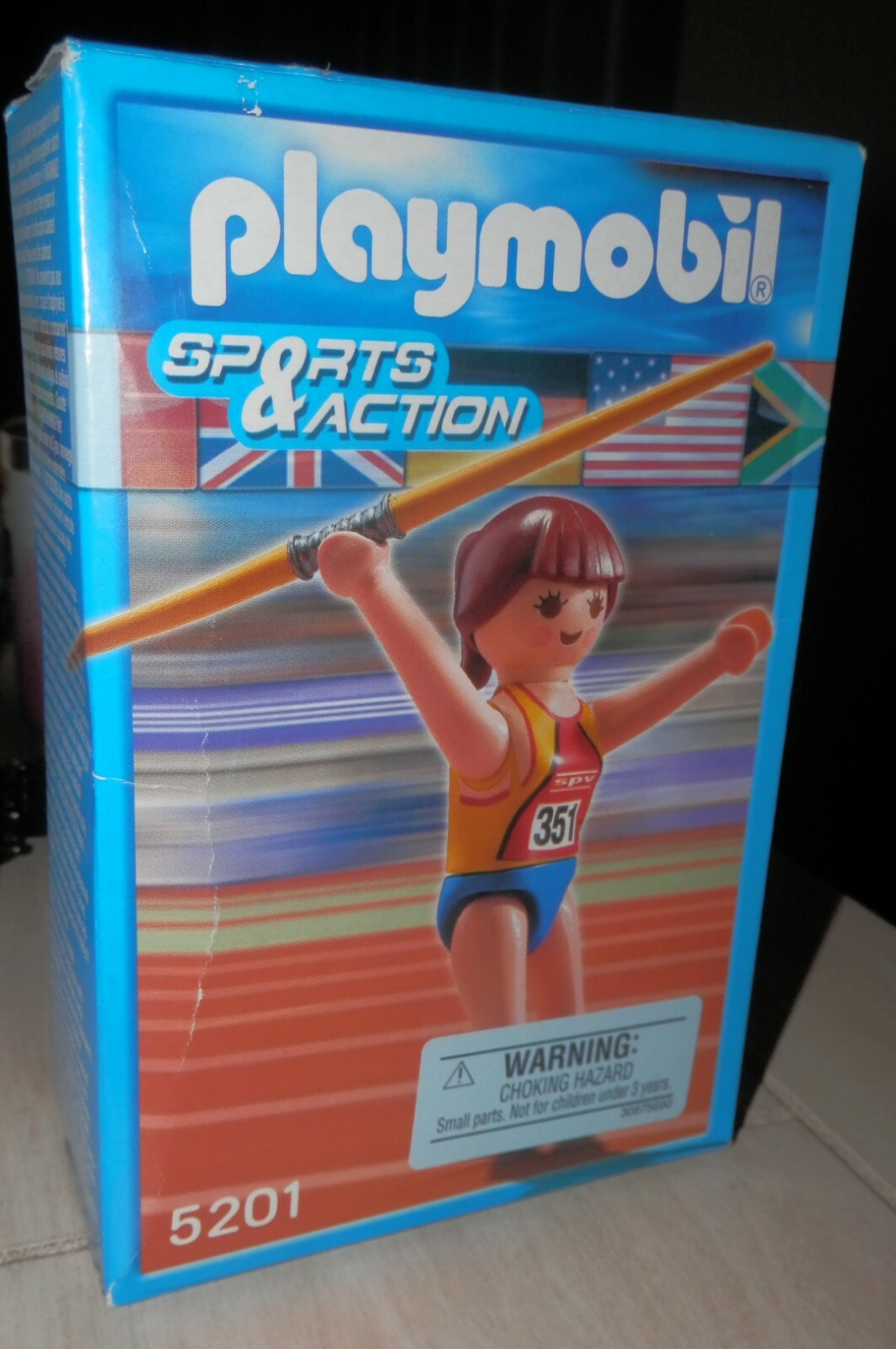 Playmobil Sports Action Figure #5201 Girl Javelin Thrower Small Female PLAYMOBIL
