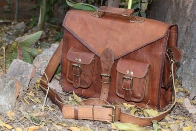 Messenger Brown Shoulder Laptop New Vintage Satchel Genuine Leather Bag