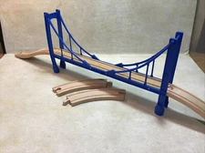 5-pcs Maxim Enterprise A Blue Bridge with 4 (four) Wooden Interlocking track.