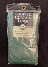 Shower Curtain Liner 70"x71" w 3 Magnets - Dark Green