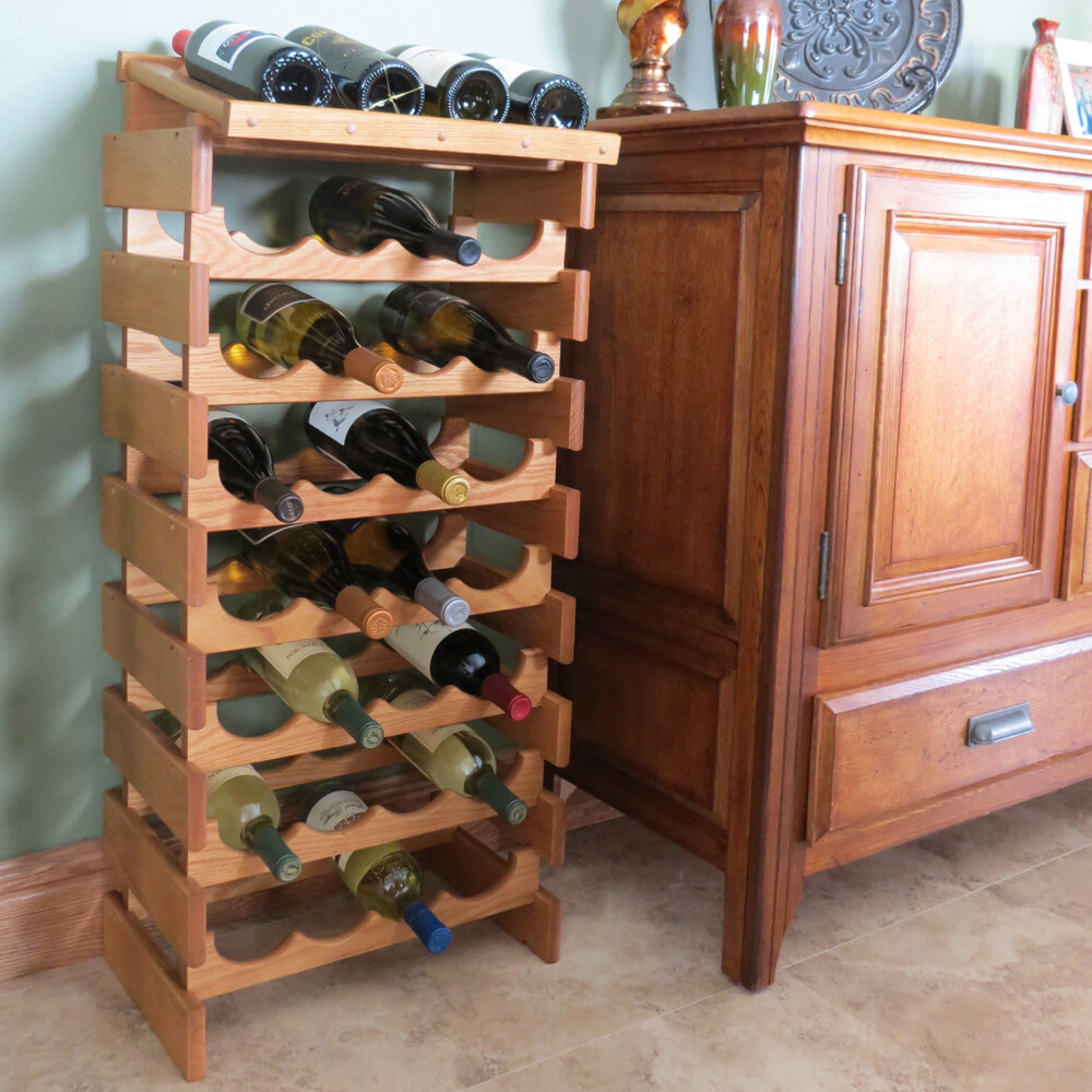 FixtureDisplays 32 Bottle Dakota Wine Rack with Display Top | eBay