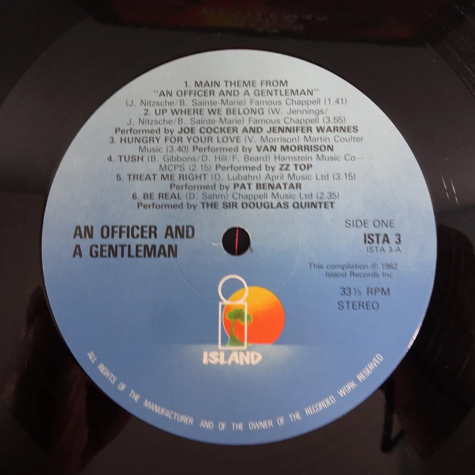 AN OFFICER AND A GENTLEMAN - 1982 Vinyl Soundtrack Album ( Up Where We Belong ) - Image 4 of 4