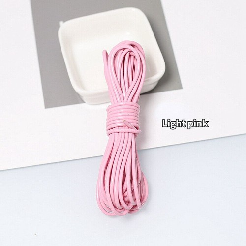 5M Corda Corda in Vera Pelle Tonda per Bracciali Collane Artigianali - Foto 12 di 45