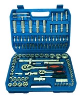 "SteckschlüSselsatz 108 Teilig NüSse Knarren Kasten Ratschen 1/2\" 1/4\" Cv Set"
