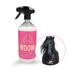 WOOW Schweif-Mähnenspray für Pferde mit dem Woow-Effekt, Seidenglanz,  1000 ml