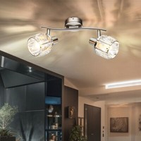 Kristall Design Decken Lampe Spot Leuchte Verstellbar Ess Zimmer Chrom Strahler