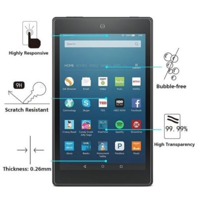 Tempered Glass Screen Protector All-new Amazon Kindle Fire HD10 (2021),HD8(2018)
