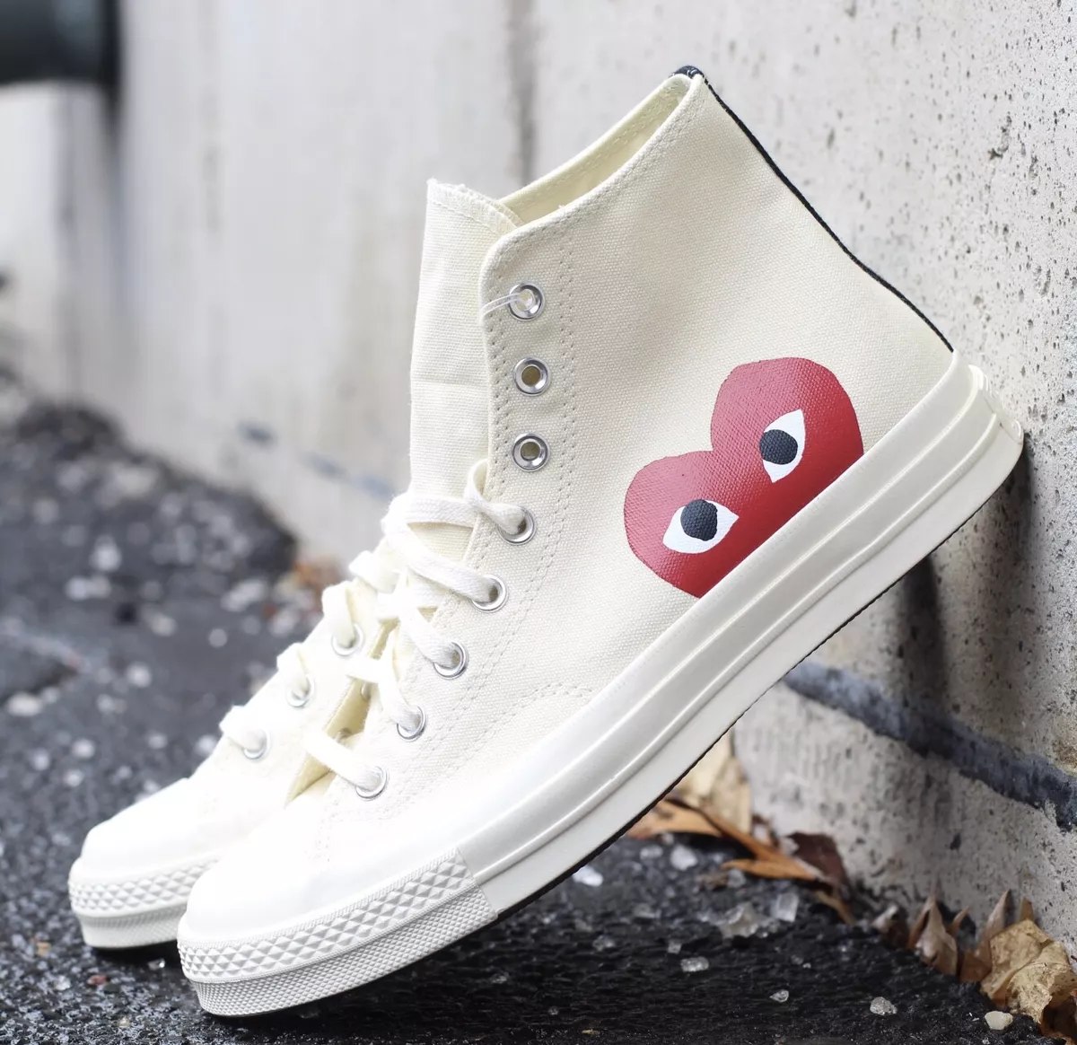 africano cada vez Usual Converse Chuck Taylor All-Star 70 Hi Comme des Garcons PLAY White 150205C  New | eBay