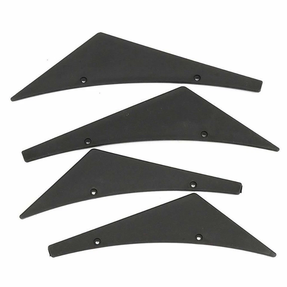 Difusor labial parachoques delantero negro 4 piezas Canards divisor ajuste universal coche camión Foto 4 de 4