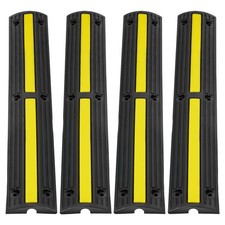 4 PCs 39'' Cable Protector Ramp 18000 lbs Speed Bump Floor Cable Protector