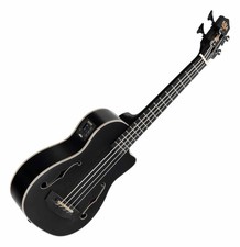 KALA UBass Ukulele Bass Journeyman Mahogany Body Round Wound Strings Black UBASS