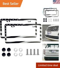 Rust-resistant Stainless Steel License Plate Frames Set Of 2 For Stylish Cars Rust-resistant Stainless Steel License Plate Frames Set Of 2 For Stylish Cars