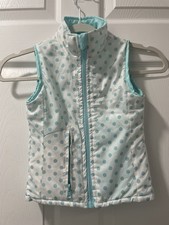 Girls puffer vest, size 4 reversible vest, Layer 8, new with tags polka dots
