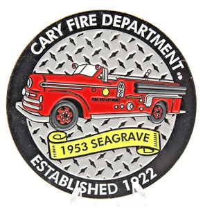 Cary Fire Department 100th Anniversary 1953 Seagrave Challenge Medallion 2"
