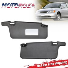 Fit For Honda Civic 1996-2001 Interior Sunvisor Pair Lhd Black 2pcs