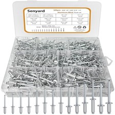 525 Pcs pop Rivets, Pop Rivets Assortment Kit, Aluminum Rivets kit, Pop Rivet