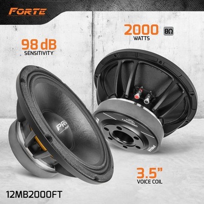 1x PRV Audio 12MB2000FT Midbass Car Audio 12