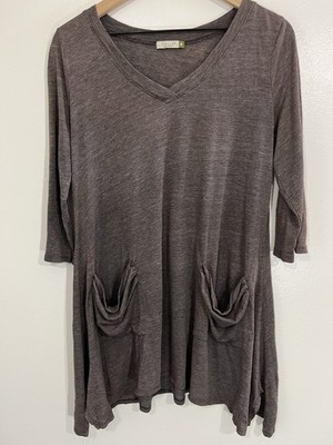 Chalet Et Ceci Lagenlook Lagom Boho Minimalist Grunge Tunic Asymmetrical Top M