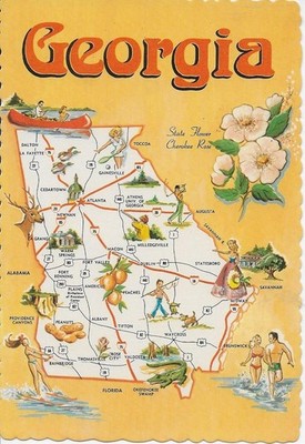 Georgien Karte Postkarte
