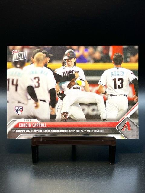 2023 Topps NOW #375 Corbin Carroll 1st Career Walk-Off Rookie RC Diamondbacks