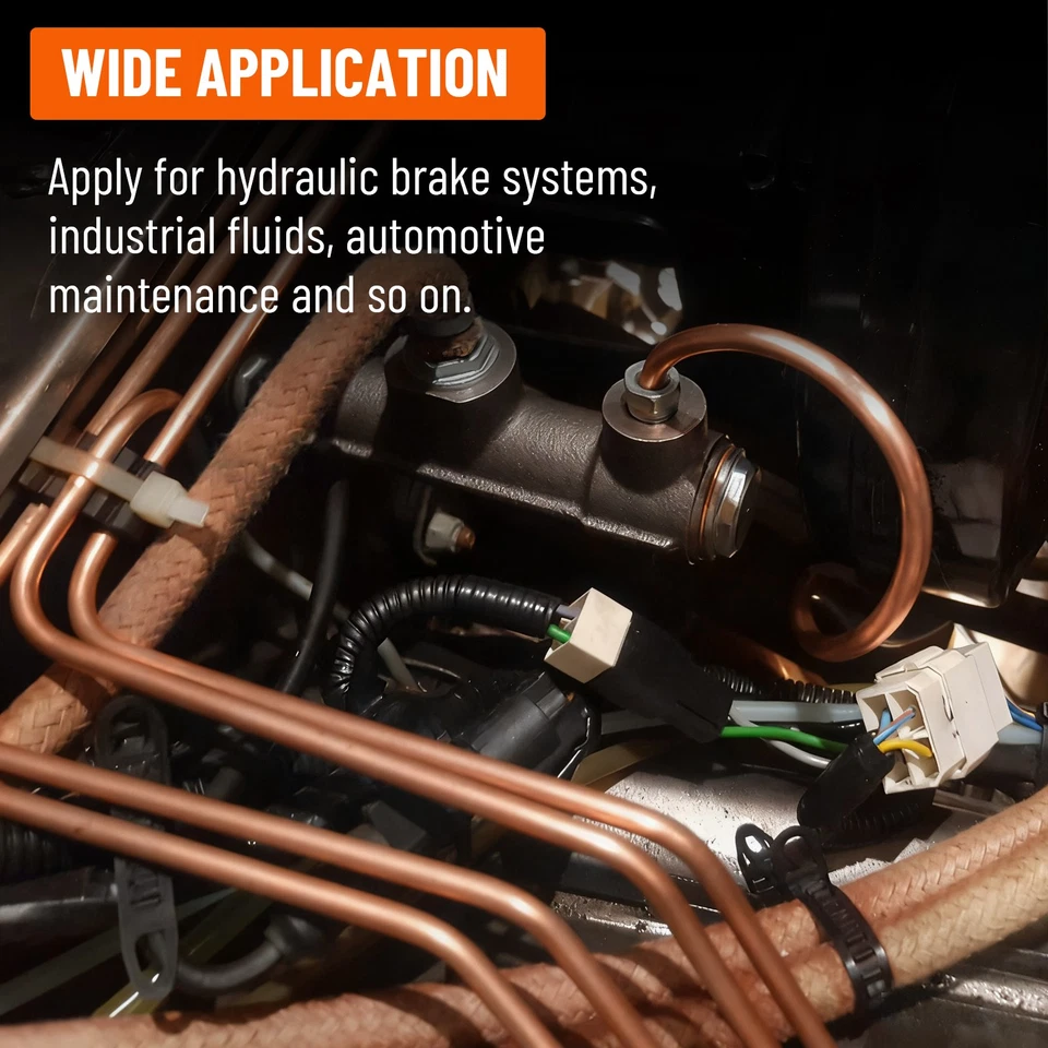 25Ft 3/16" Copper-Coated Brake Line Kit and 16 Fittings, 2 Union and 4 Nut USA Foto 3 de 4