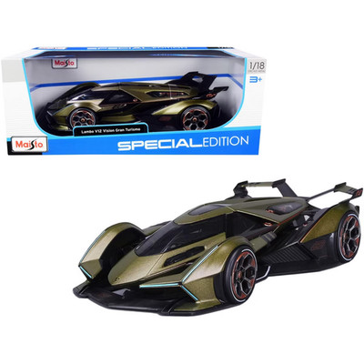 Lamborghini V12 Vision Gran Turismo Matt Green 1/18 Diecast Model Car Maisto